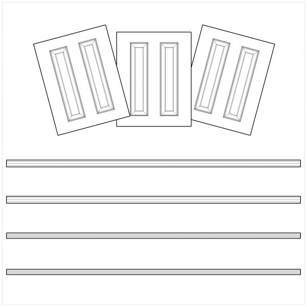 Hare Wall Panelling 2m Dado Panel Kit